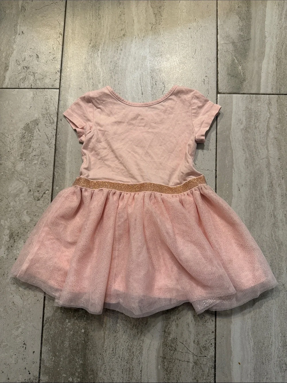 The Children's Place Pink Tulle Princess Dress with Gold Accent - Picture 8 of 9